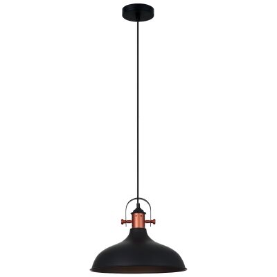 Narvik Iron Pendant Light, Matt Black