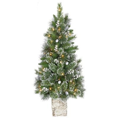 Bryson Pine Potted LED Light Up Artificial Christmas Tree, 122cm
