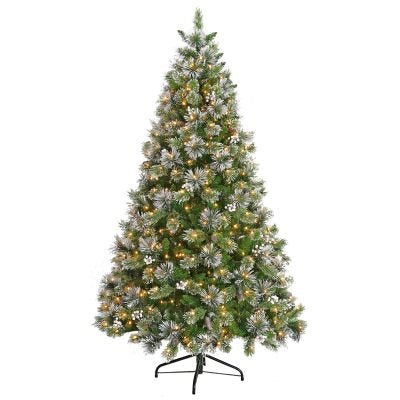 Bryson Pine LED Light Up Artificial Christmas Tree, 229cm