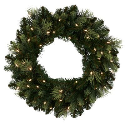 Carolina Pine LED Light Up Artificial Christmas Wreath, 60cm