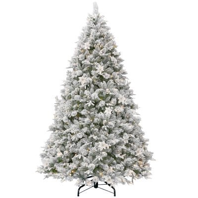 Frosted Colonial LED Light Up Artificial Christmas Tree, 229cm