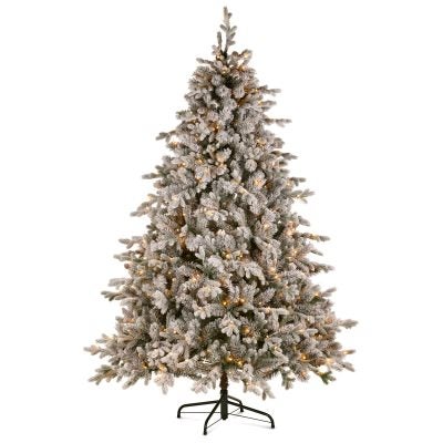 Snowy Dorchester LED Light Up Artificial Christmas Tree, 229cm