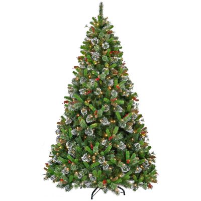 Wintry Pine LED Light Up Artificial Christmas Tree, 274cm