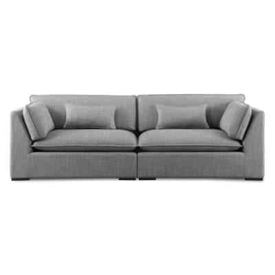 Orinth Fabric Modular Sofa, 4 Seater, Mid Grey