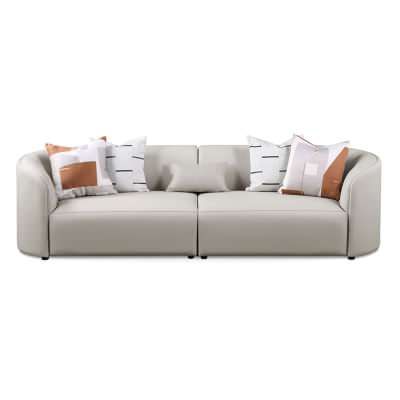 Seraphine Microfiber Leather Modular Sofa, 4 Seater