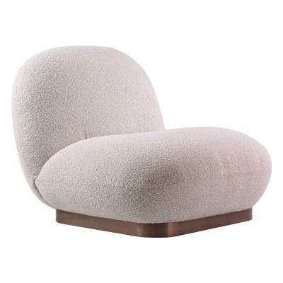 Althier Boucle Fabric Lounge Chair, Off White