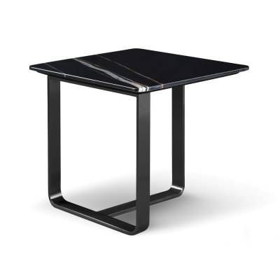 Caedric Marble & Stainless Steel Side Table
