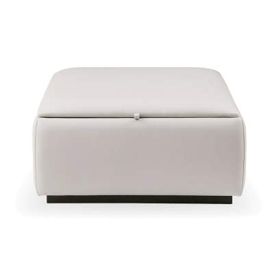 Caedric Microfiber Leather Square Storage Ottoman / Coffee Table, 75cm 