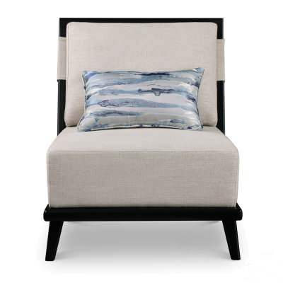 Cavrion Fabric & Oak Timber Lounge Chair