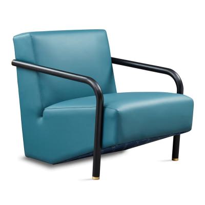 Calista Microfiber Leather Armchair, Blue