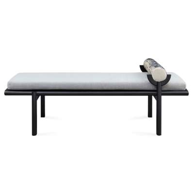 Miora Fabric & Oak Timber Ottoman Bench, 140cm