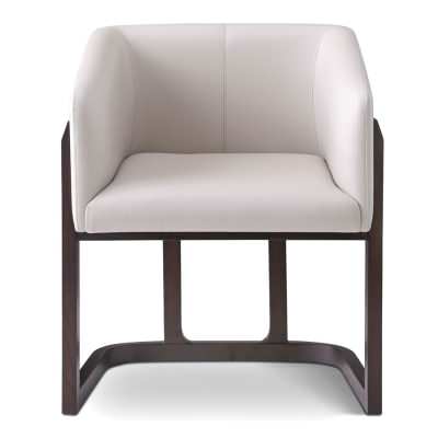 Northwick Microfiber Leather & Oak Timber Caver Dining Chair