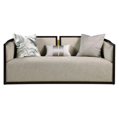 Aurelian Fabric & Oak Timber Sofa, 2 Seater