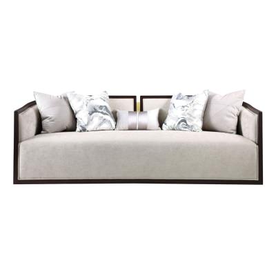 Aurelian Fabric & Oak Timber Sofa, 3 Seater