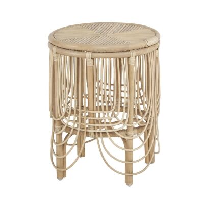 Belize Rattan Round Side Table
