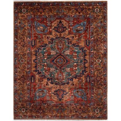 One of A Kind Mila Hand Knotted Wool Heriz Rug, 304x248cm