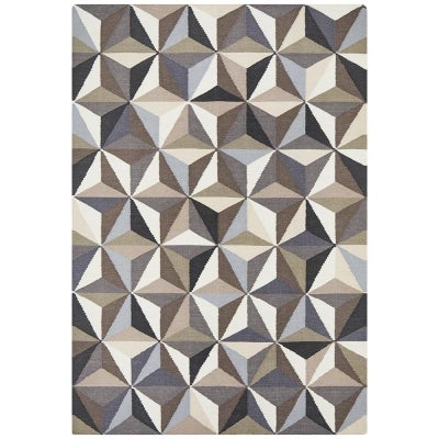 Nomad Dimensions Flat Woven Wool Rug, 225x155cm, Chocolate