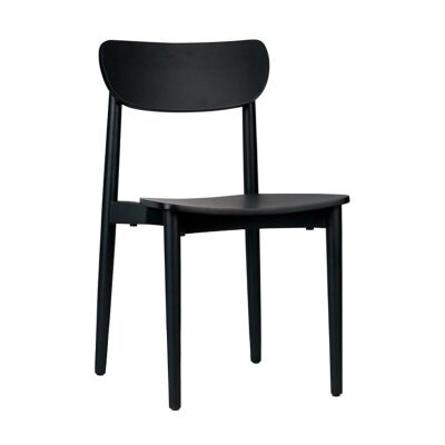 Notodden Commercial Grade Solid Timber Dining Chair, Black