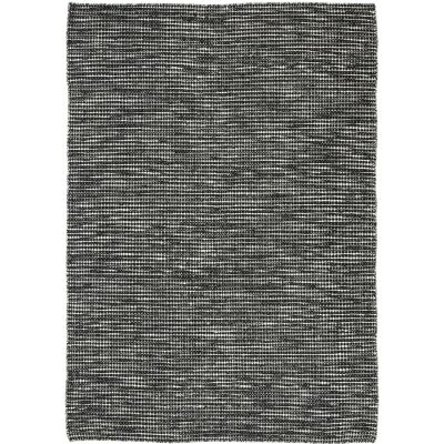 Scandi Reversible Wool Rug, 160x230cm, Black / White