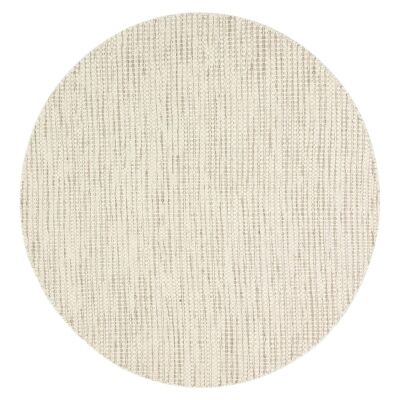 Scandi Reversible Wool Round Rug, 150cm, Beige