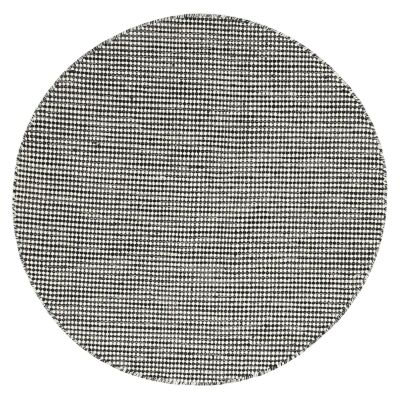 Scandi Reversible Wool Round Rug, 200cm, Charcoal