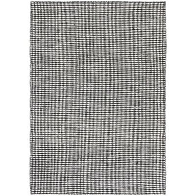 Scandi Reversible Wool Rug, 160x230cm, Charcoal