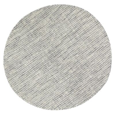 Scandi Reversible Wool Round Rug, 150cm, Grey
