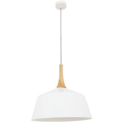 Nordic Steel Pendant Light, Medium, White