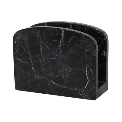 Orvieto Marble Napkin Holder, Black