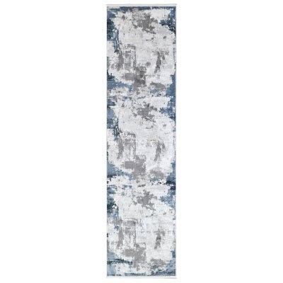 Eternal No.25541A Abstract Modern Runner Rug, 80x300cm, Navy