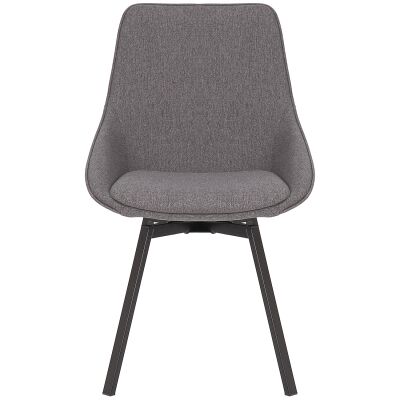 Nemo Commercial Grade Waterproof Fabric Swivel Dining Chair, Dark Grey
