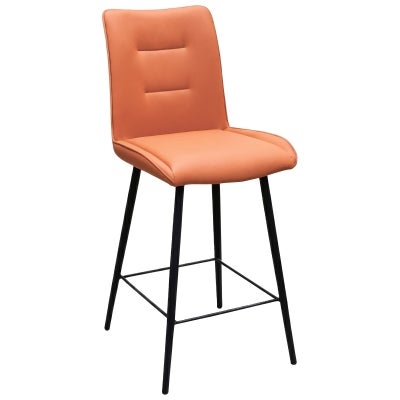 Lenore PU Leather Counter Stool, Terracotta