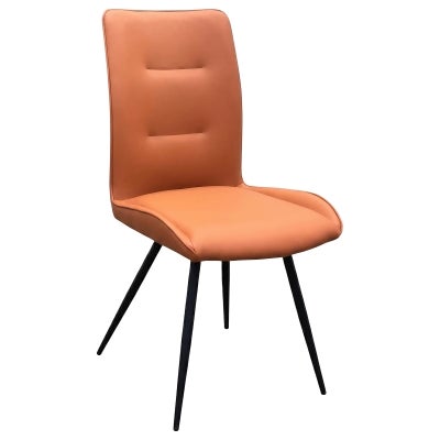 Lenore PU Leather Dining Chair, Terracotta