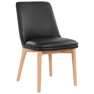 Lorentis Leather Dining Chair, Black