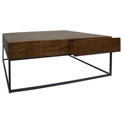 Shotton Solid Timber & Metal Coffee Table