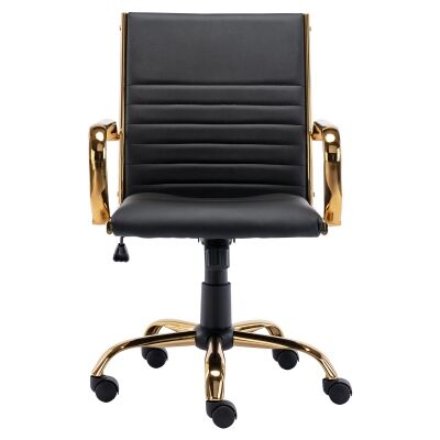 Macasso Faux Leather Office Chair, Black