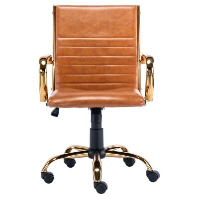 Macasso Faux Leather Office Chair, Tan