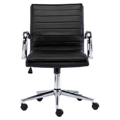 Milara  Faux Leather Office Chair, Black
