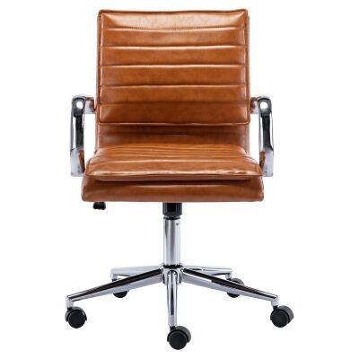 Milara  Faux Leather Office Chair, Tan