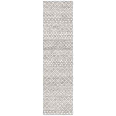 Oasis Selma Tribal Runner Rug, 80x300cm, Silver