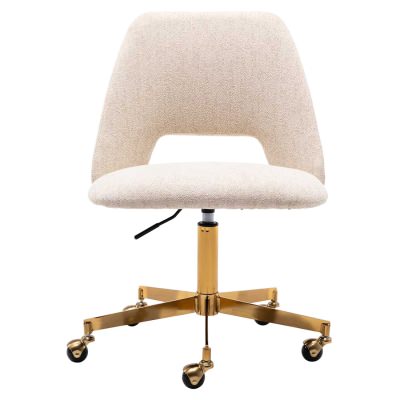 Belmont Fabric Office Chair, Cream / Gold