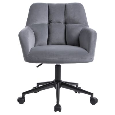 Kudos Velvet Fabric Office Chair, Grey