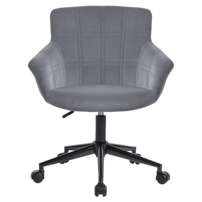 Lunan Velvet Fabric Office Chair, Grey