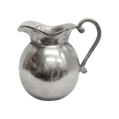 Valeria Metal Jug Vase, Small, Silver
