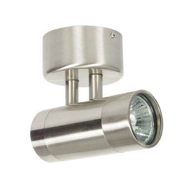 Comma IP54 Outdoor Wall Light, Brushed Chrome
