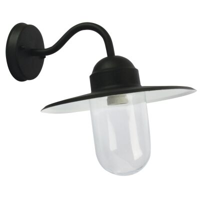 Alley IP44 Exterior Angled Wall Light, Black