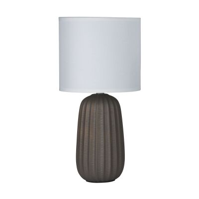 Benjy Ceramic Base Table Lamp, Small, Taupe