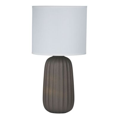 Benjy Ceramic Base Table Lamp, Large, Taupe