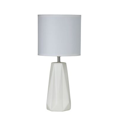 Shelly Ceramic Base Table Lamp, White