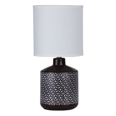 Celia Ceramic Base Table Lamp, Coffee
